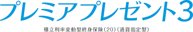 プレミアプレゼント3 積立利率変動型終身保険（20）（通貨指定型）