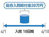 総合入院給付金30万円