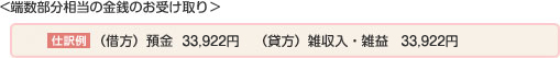 ＜端数部分相当の金銭のお受け取り＞