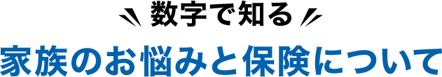 数字で知る家族のお悩みと保険について